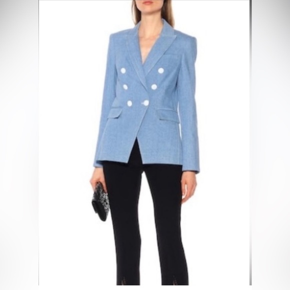 💙 SOLD 💙 NEW Veronica Beard Denim Double Breasted Blazer Miller Dickey size 14 - Picture 11 of 14